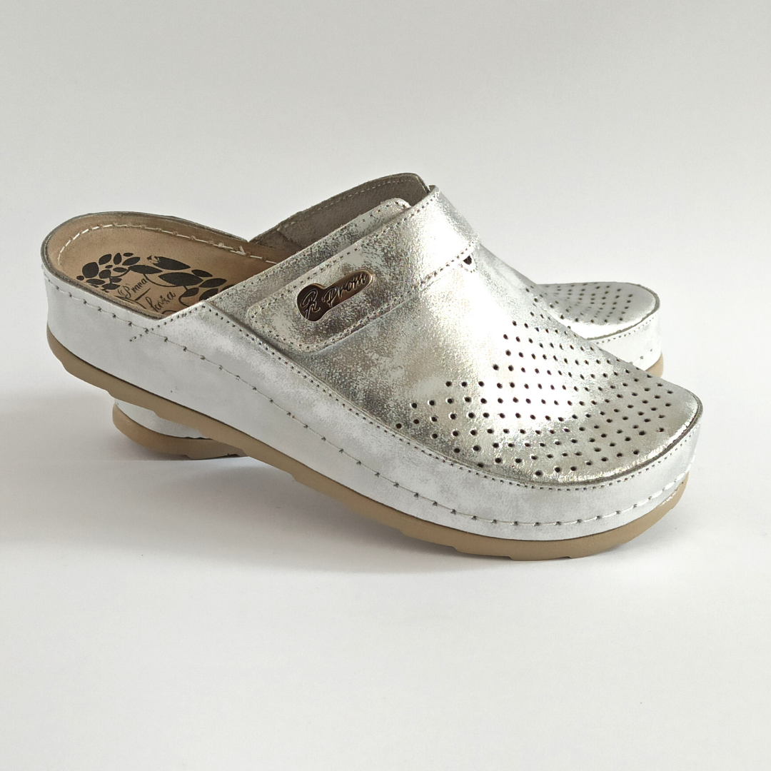 PRIMA srebrne ženske papuče