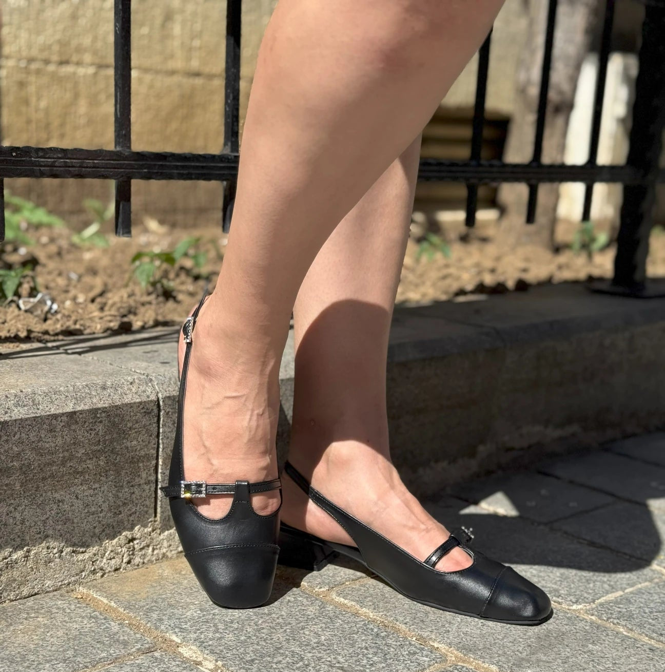 Love Shine polusandale crne