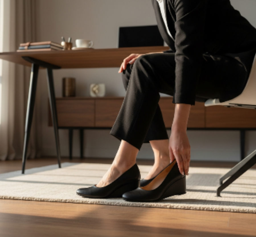 BNS cipele puna peta crna