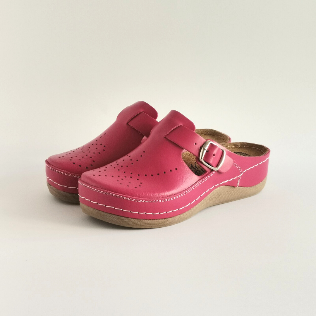 Bril Mony clogs medium PUM110 CYCLAMEN, genuine leather