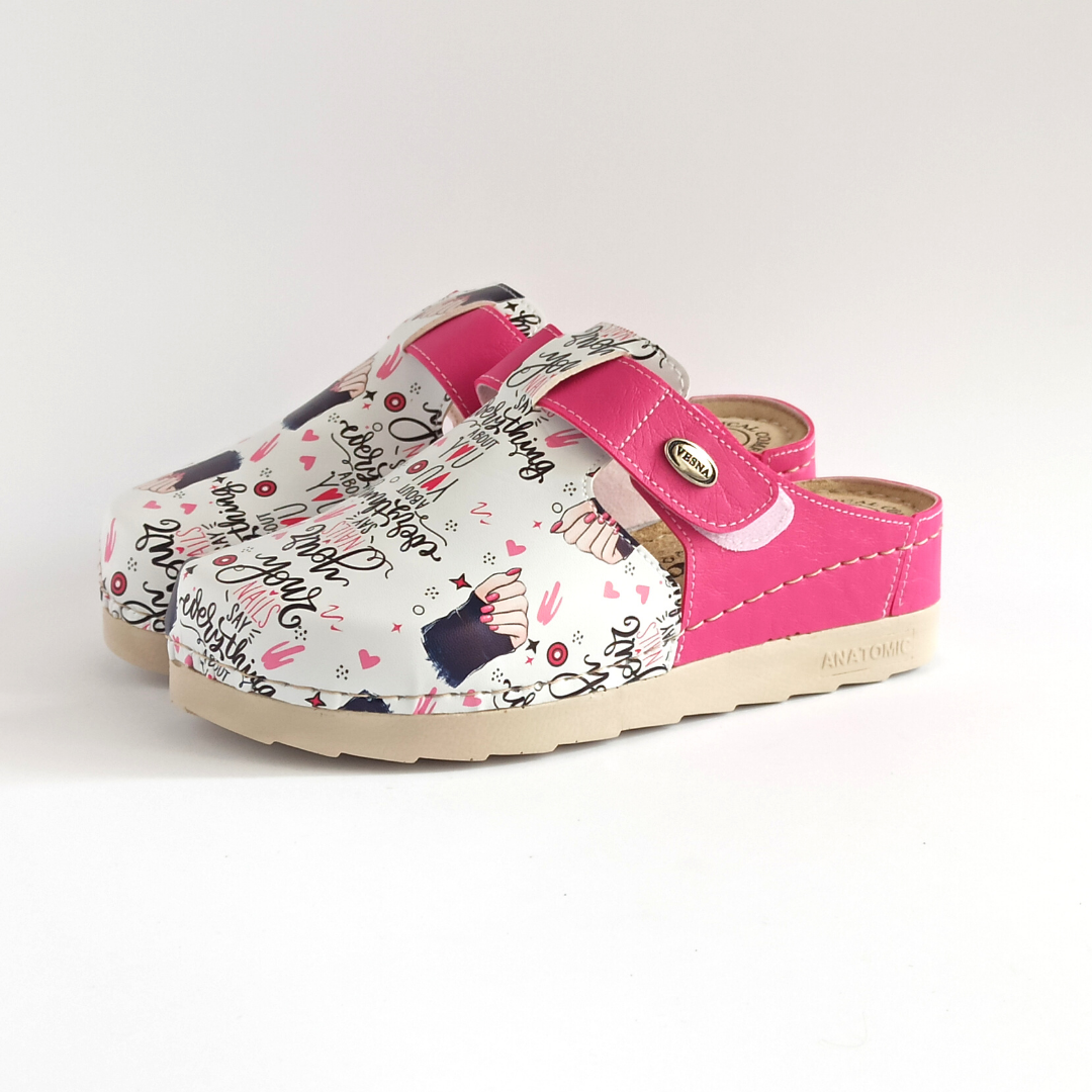 Vesna Ženske klompe, print 196 KOZMETIČARKA