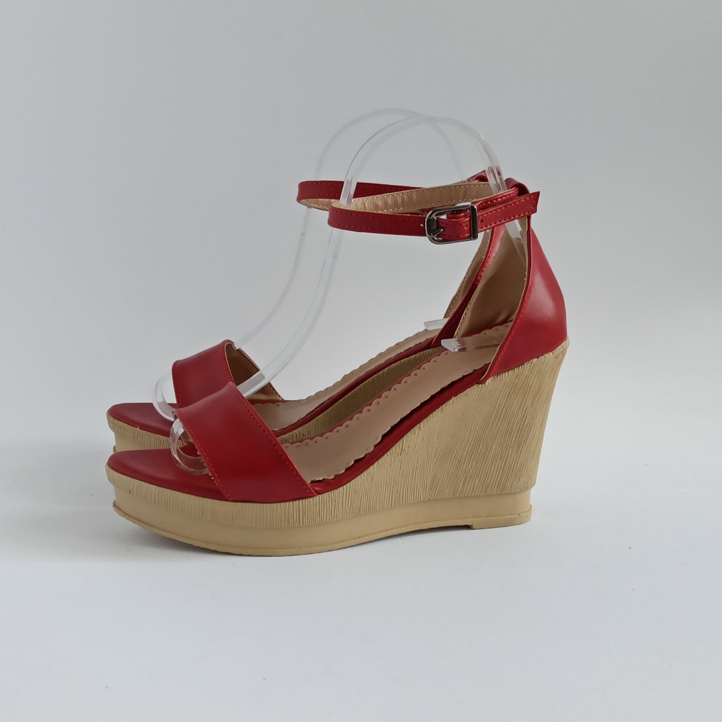 Musala N-015 platforma sandale crvene