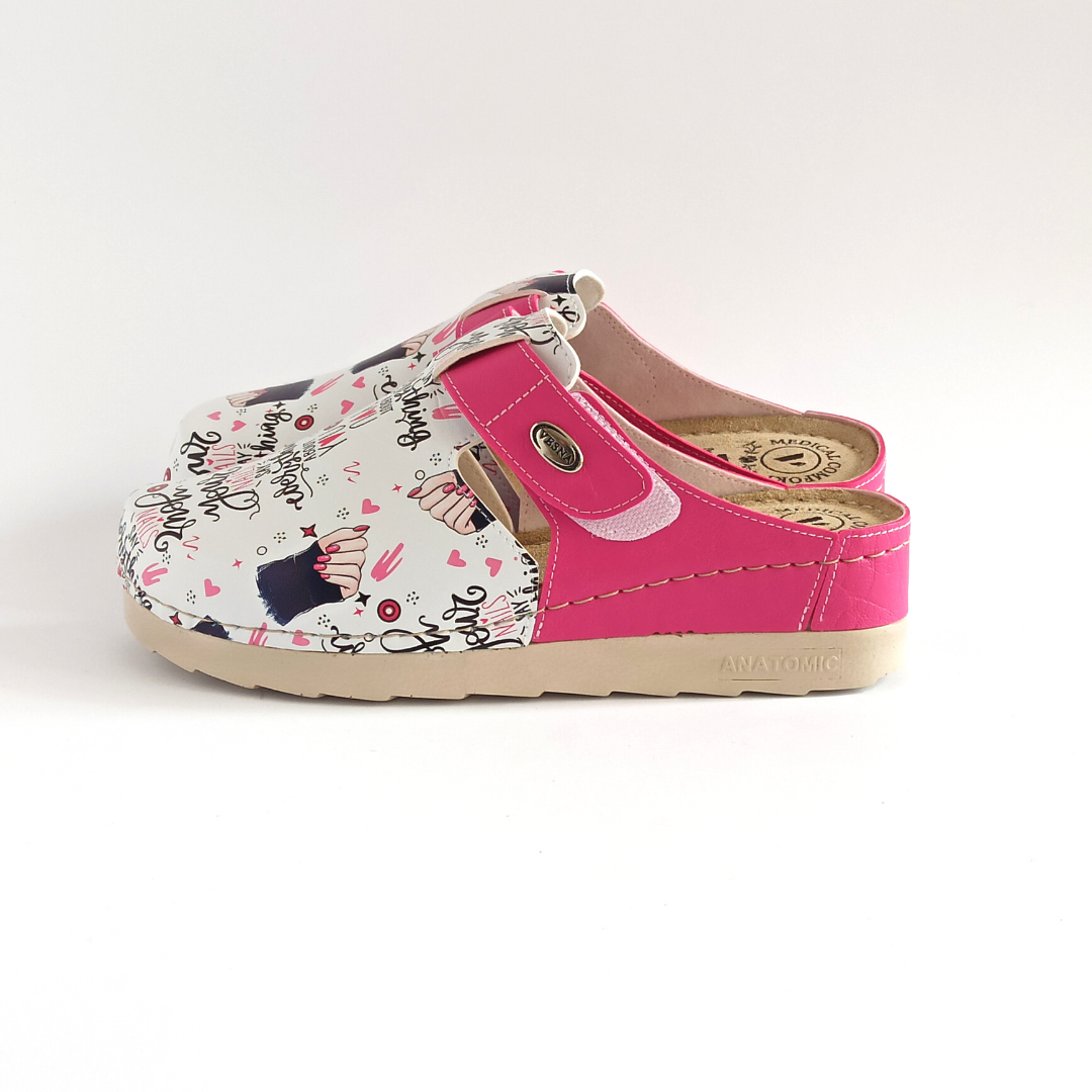 Vesna Ženske klompe, print 196 KOZMETIČARKA