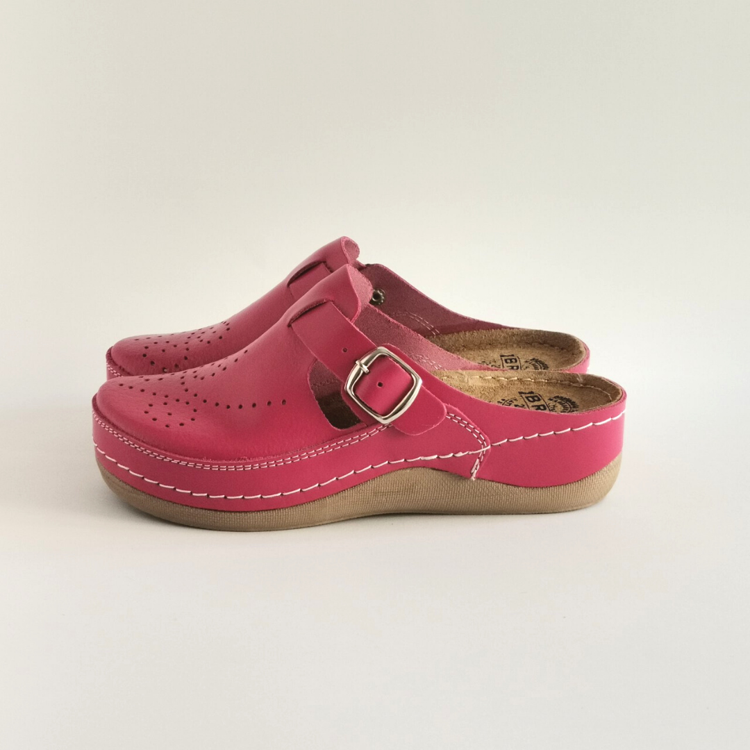 Bril Mony clogs medium PUM110 CYCLAMEN, genuine leather