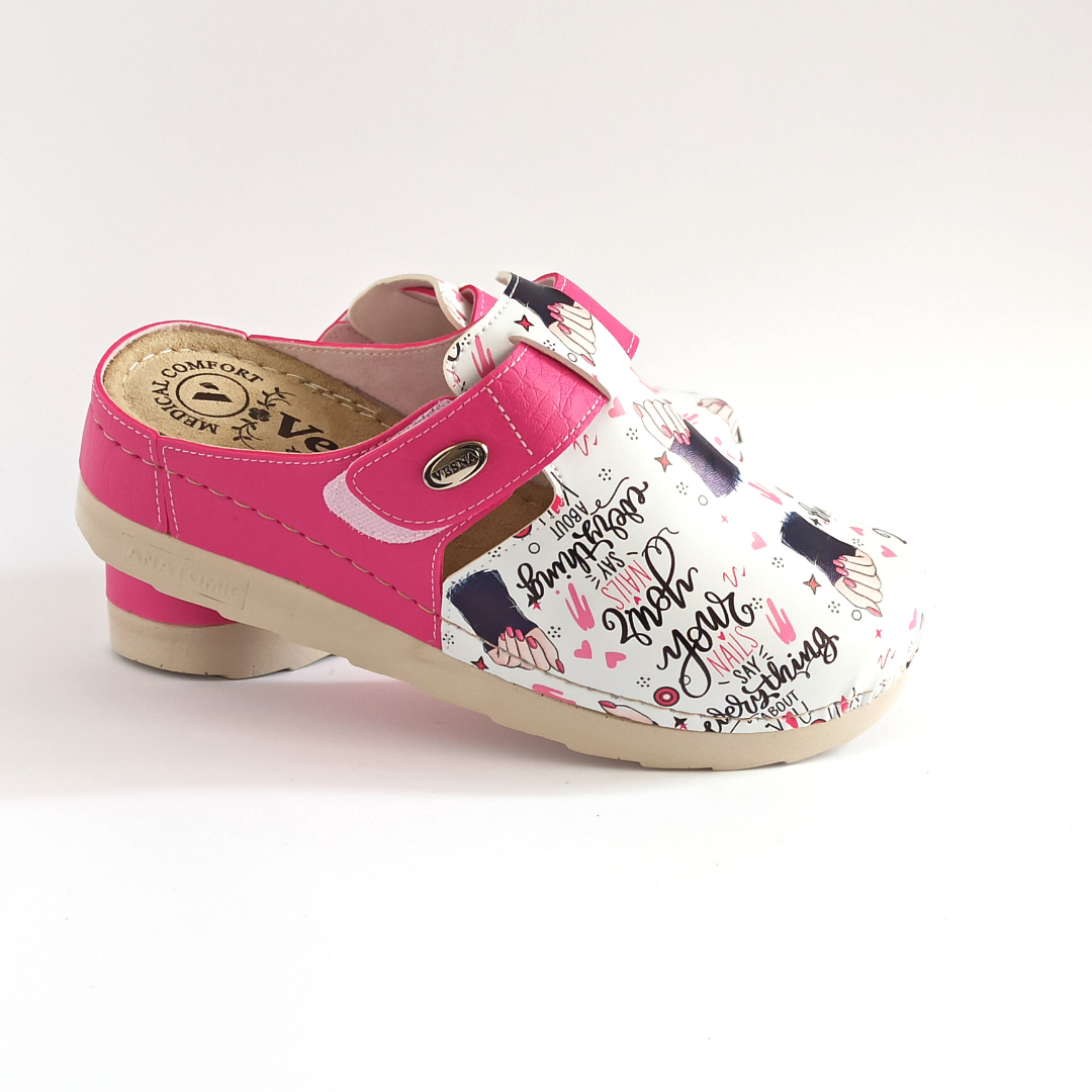 Vesna Ženske klompe, print 196 KOZMETIČARKA