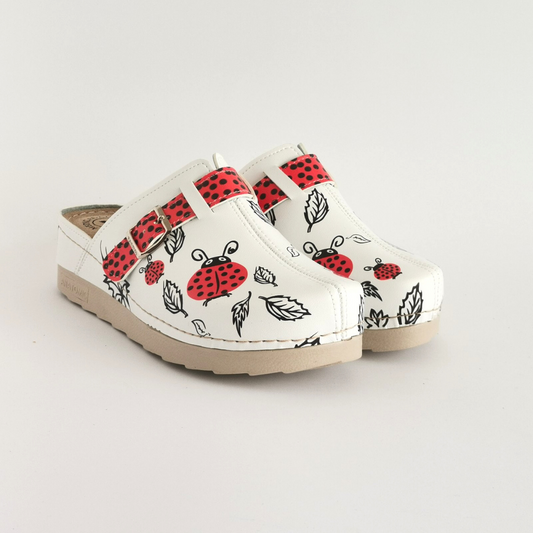 Vesna ŽENSKA KLOMPA PRINT 195 BIJELA BUBAMARA