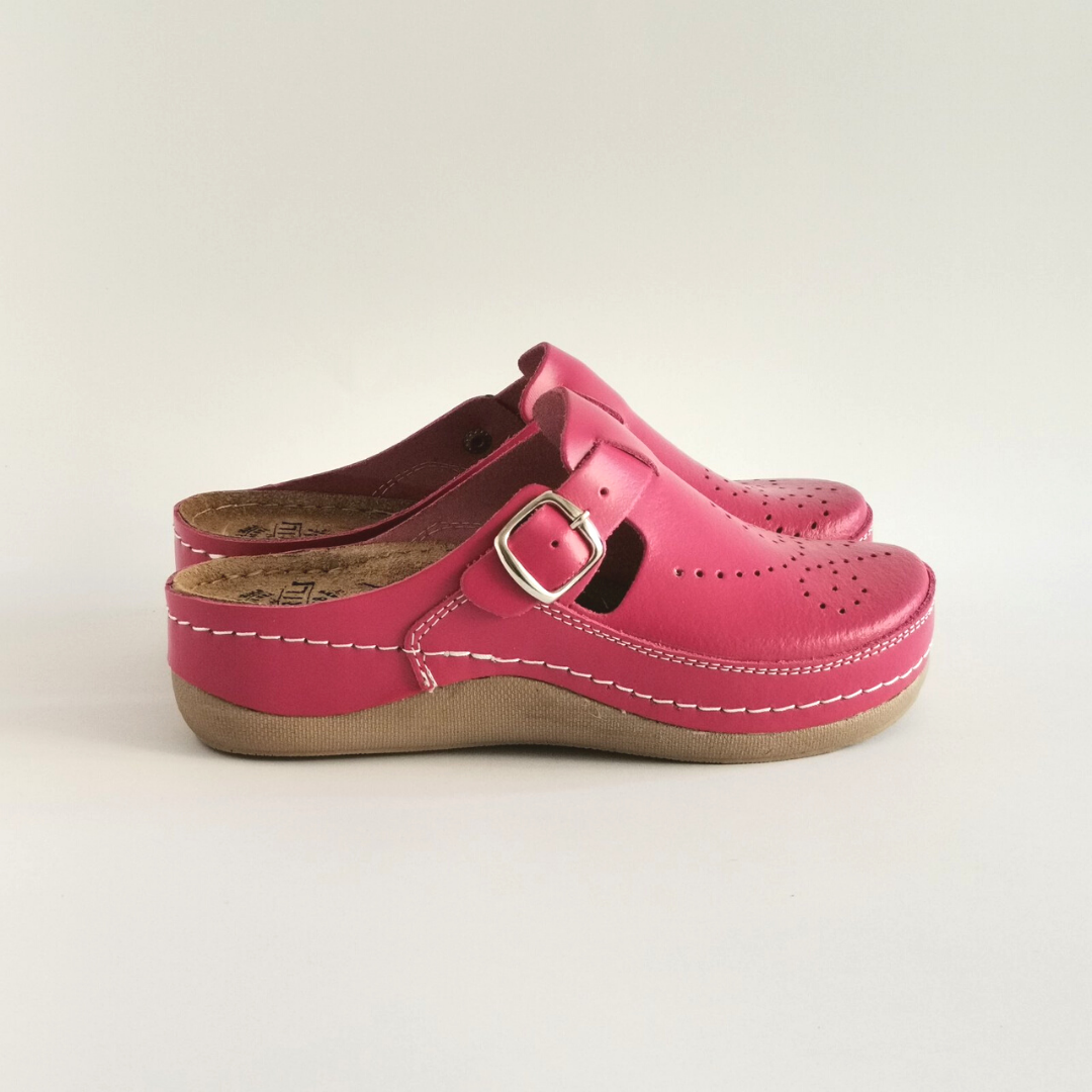 Bril Mony clogs medium PUM110 CYCLAMEN, genuine leather