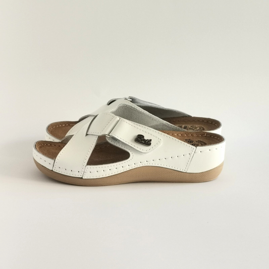 Bril Mony Dream belo, prirodna koža