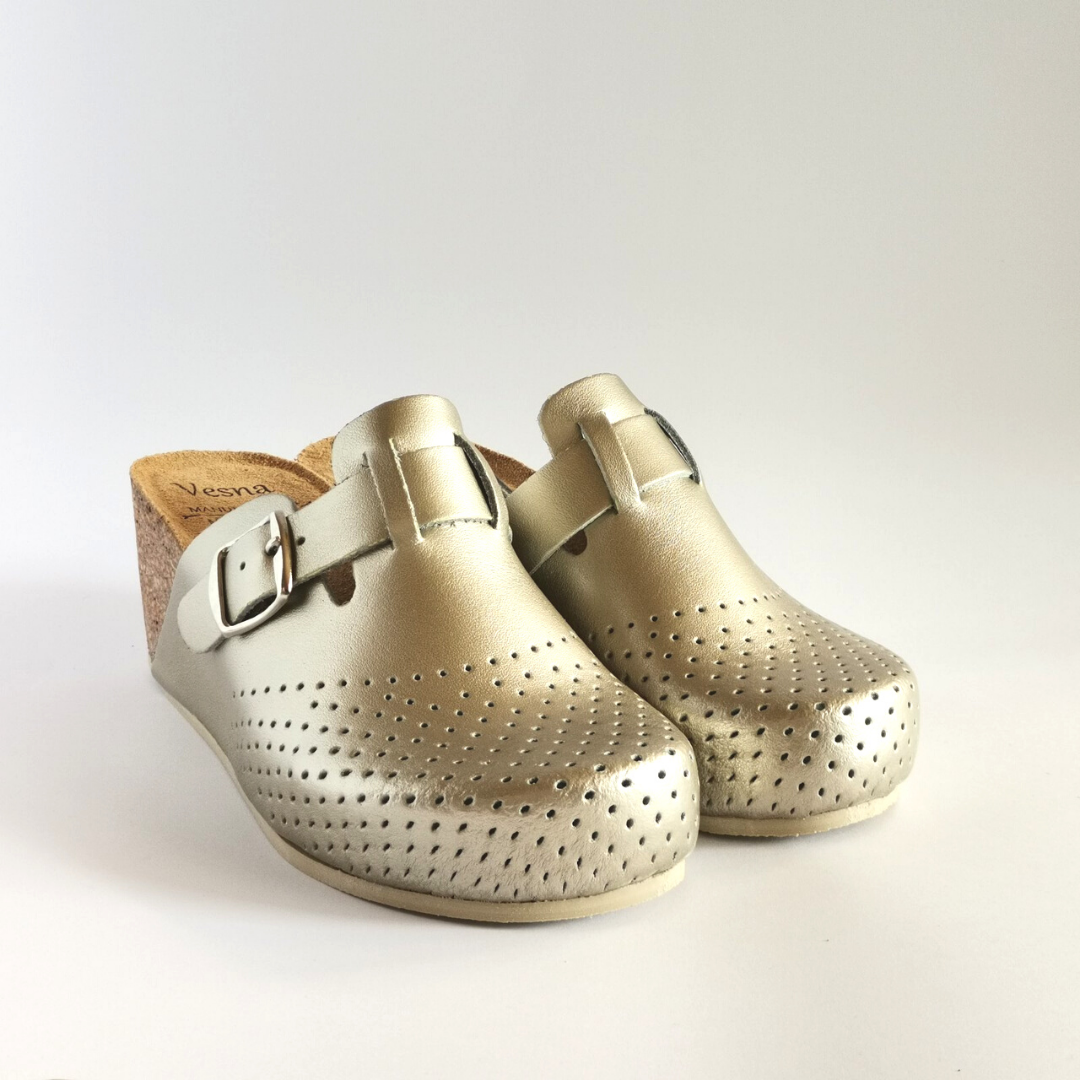 Vesna Women's Anatomical Clogs V-020 GOLD