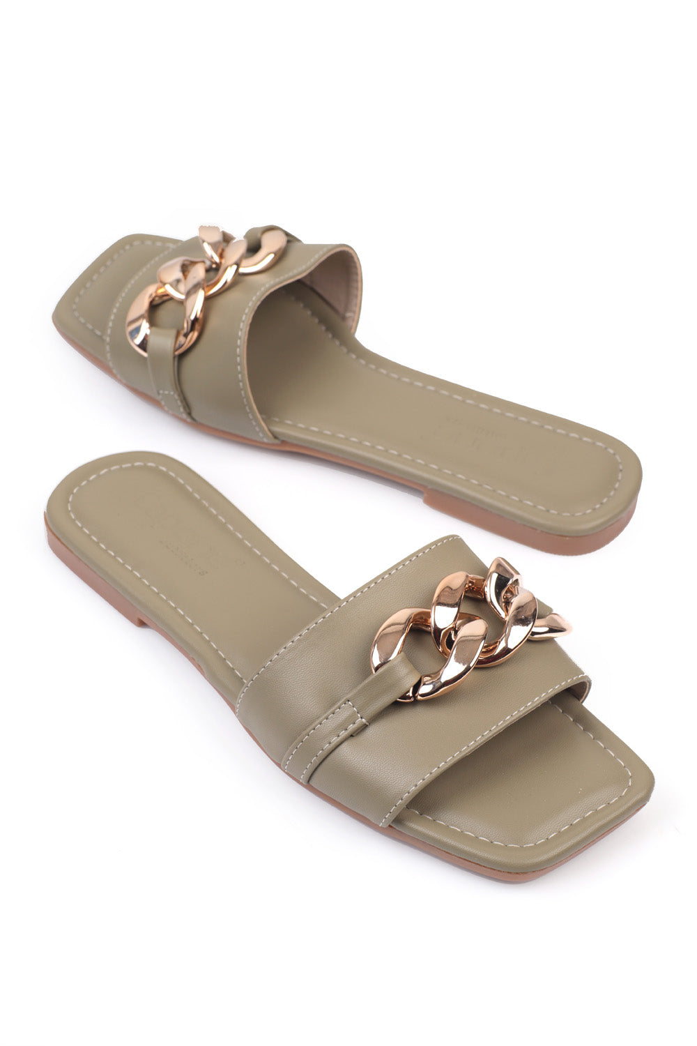 Capone sandal papuče 530-73-CİL-01-000001 maslinasta