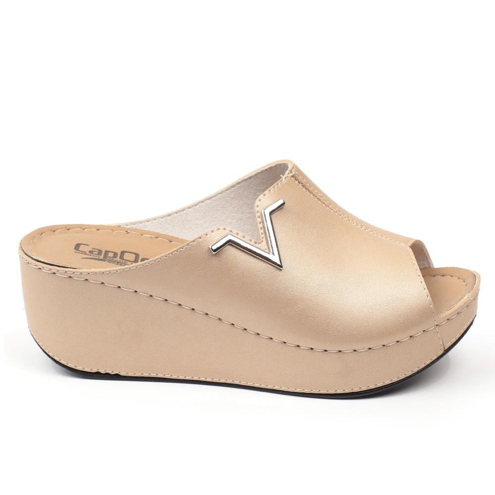 Capone anatomske papuče Kailey 6145 zlatne