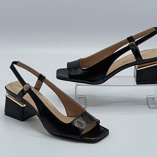 BNS sandale štikla BNS-0006-CR crne