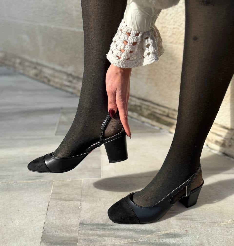 Love Shine polusandale crne