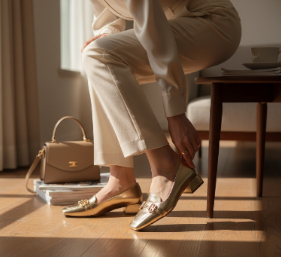 Capone cipele zlatne