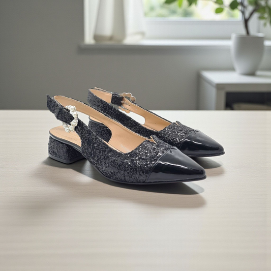 Love Shine polusandale crne