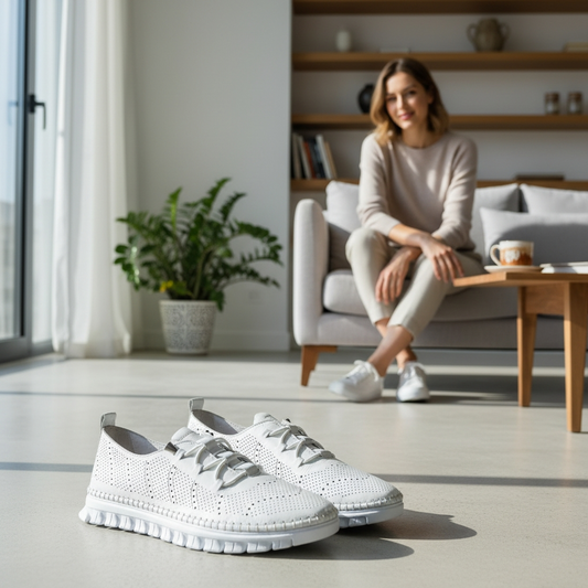 Bambi patike prirodna koža bijele