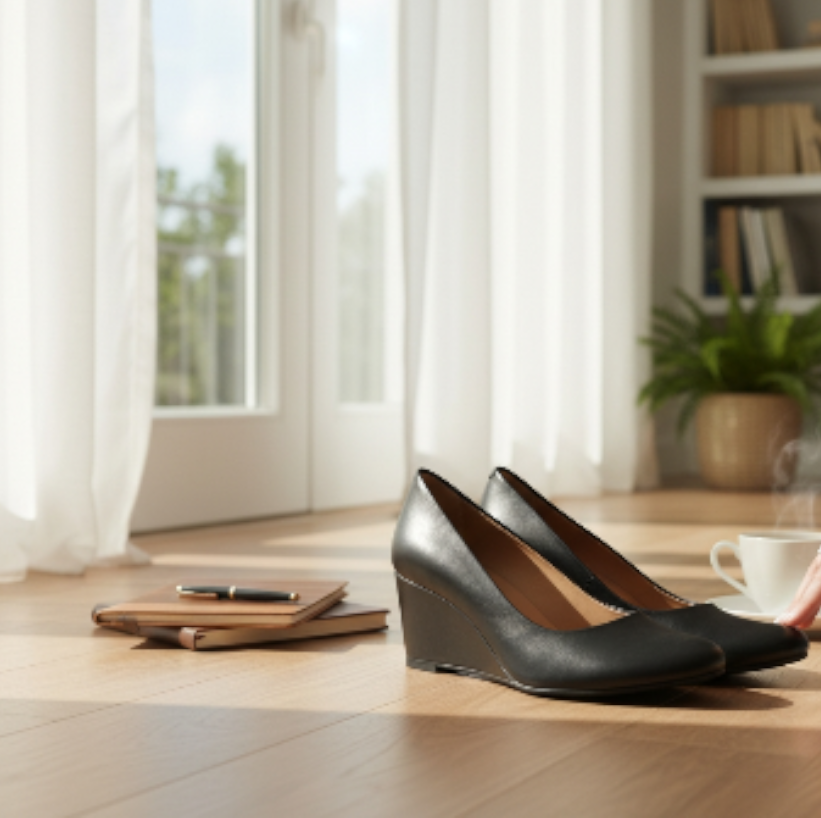 BNS cipele puna peta crna