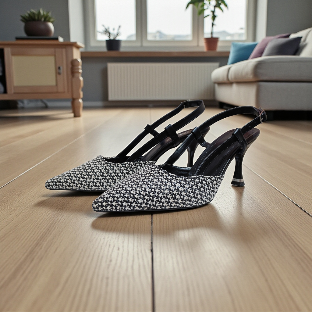 Bambi polusandale štikla crna