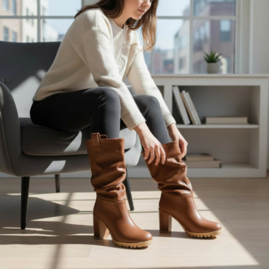 Capone blok peta čizme boja kože